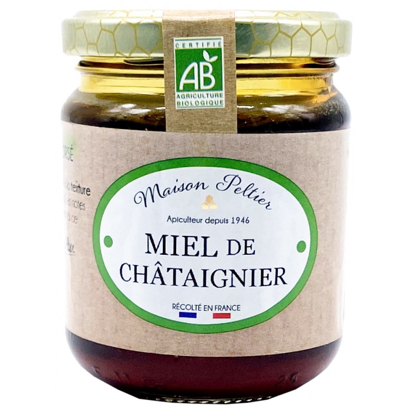 miel de châtaignier bio des Pyrénées 270g • Miel Rayon d'Or